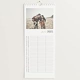 sendmoments Kalender Familie 2023 mit Veredelung in Gold, Familienzeit, für Digitale Fotos, Küchenkalender mit persönlichen Bildern, 3 Spalten, Spiralbindung, Hochformat 148x360