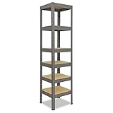 shelfplaza® 200x60x60cm Profi Schwerlastregal grau/Metallregal mit 6 Böden à 166kg Tragkraft/Kellerregal Metall, Garagenregal, Werkstattregal oder Regal Lagerregal/Steckregal Metall