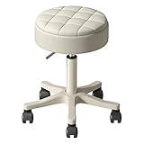 SAAKO komfortabel Barhocker Runder Rollhocker, Schönheitssalon, medizinischer, Verstellbarer Lift-Drehstuhl, rollender Barstuhl, moderner Lift-Barstuhl mit Rollen Luxus