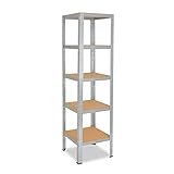 shelfplaza® 180x30x30cm Home Schwerlastregal verzinkt/Metallregal mit 5 Böden/Kellerregal Metall, Garagenregal, Werkstattregal oder Regal Lagerregal/Steckregal Metall mit 175kg Tragkraft