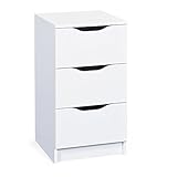 Inter Link – Kommode – 3 Schubladen – Schubladenschrank – Beistellschrank – Sideboard – Melaminbeschichtet – Weiß – Schubladen mit Griffmulden – Westphalen 3