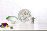 Flirt by Ritzenhoff und Breker Kindergeschirr, Porzellan, Grau, 6er Set Becher 270 ml Elefant