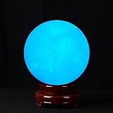 50 60 mm Night Pearl Luminous Quartz Crystal Sphere Ball Glow in The Dark Stones Polierter weißer Marmor for Gartenweg-Patio-RasenKristallstein Steinmineralexemplar ( Color : White Surface Blue , Size