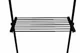 WENKO Regalboden Herkules, ausziehbares Zubehörteil zum verstellbaren Teleskop-System Herkules aus stabilem Stahl inklusive Halterungen aus Kunststoff, (B x H x T): 73-120 x 4 x 42,5 cm, Schwarz