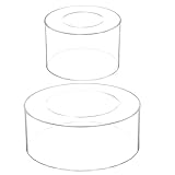 uxcell Acryl-Kuchenständer, 1 Set, transparente Kuchenerhöhung, Kuchenständer, 25,4 x 10,2 cm, 15,2 x 10,2 cm, Acryl-Display-Erhöhung für Hochzeit, Geburtstag, Party-Dekoration