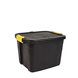 CEP HW443 Strata Aufbewahrungsbox Hohe Belastbarkeit, 42 L, Plastik, schwarz/gelb, 50 x 40 x 35 cm