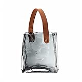 Vasen Transparente Glasvase Handtaschenform Aquarium Blumen Grünpflanzen Wasservase Trockenblumen Blumenarrangement Heimdekoration Vase (Color : B, Size : M)