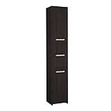 ADHW Badezimmerschrank Badschrank Badschrank Wenge Badezimmerschrank Hochschrank Badmöbel Schrank Modern 170x40cm Moderner Badezimmer-Schrank Badschrank