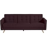 Max Winzer Sofa 3-Sitzer mit Bettfunktion Julian Flachgewebe Burgund