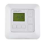 jarolift Sevenlogic Comfort Funk Zeitschaltuhr TDRRT-01W Funk-Antrieb zur Steuerung von Rollläden Markisen Jalousien, 8 Programmplätze, Tippbetrieb