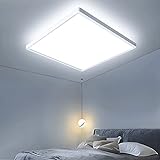 OTREN LED Deckenleuchte Flach 36W, 6500K Kaltesweiß Modern Deckenlampe, 30CM Bad Lampen Decke für Wohnzimmer Schlafzimmer Kinderzimmer Küche Büro, IP44, 3240LM, Quadrat