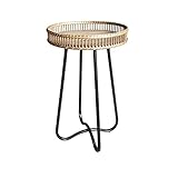 Einfaches Design Wohnzimmertische Couchtisch Moderner Minimalistischer Stil Rattan Eiche Freizeit Beistelltisch Couchtisch (Farbe: JY1295-L)