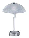 Trio Leuchten Donna 525790107 LED Tischleuchte, Glas alabasterfarbig weiß, Metall, 4 Watt, Nickel Matt, 4x fach Touch