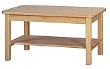 Magnetic Mobel Couchtisch Beistelltisch Tisch Kiefer massiv Holz 80 x 50 x 55 cm (LxBxH) (Lackiert Kiefer)