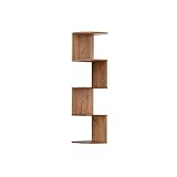 MFLASMF Schwimmende Regale Wandregal Massivholz Zick-Zack-Wand Eckregal 5-stufige schwimmende Wandregale Lagerung Display Bücher Home Decor (Farbe: Holzfarbe)