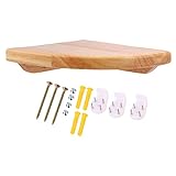 Garneck 1 Satz Eckregale Zur Wandmontage Bücherregale Aus Holz Eckregale Eckregale Zur Wandmontage Fotoecken Schwebende Regale Schwebende Holzdreieck-Design-Lagerregale Holzregale