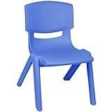 Kinderstuhl/Stuhl - Farbwahl - blau - Plastik - bis 100 kg belastbar/kippsicher - für INNEN & AUßEN - 0-99 Jahre - stapelbar - Garten - Kindermöbel für ..