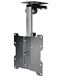 Sat-Fox Klappbarer Deckenhalter für Fernseher 43cm-94cm (17' bis 37') (TV Deckenhalterung bis 20kg, höhenverstellbar, Fernseh Deckenhalterung schwenkbar, neigbar, klappbar (schwarz)