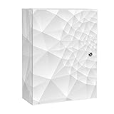 banjado® XXL Medizinschrank abschliessbar mit Motiv Nautilus 35x46x15cm - großer Arzneischrank/Medikamentenschrank aus Metall zur Medikamenten Aufbewahrung - Apothekerschrank mit 3 Schlüsseln