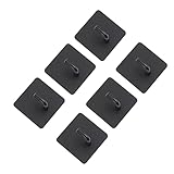 Alipis 6 Stück Wand-Handtuchhaken Handtuchhalter Garderobenhaken Kleiderbügel Schwarz Klebrige Wandhaken Edelstahl-Haken Duschtuchhaken Eingang Veranda Kleiderhaken