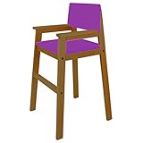 Kinderstuhl Hochstuhl Massivholz Buche Farbe Teak/Lila Treppenhochstuhl Buche für Esstisch, Kinderhochstuhl für Kinder, stabil & pflegeleicht viele Farben möglich