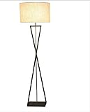 Stehlampe Stehlampen Nordische minimalistische Stoff-Stehlampe, kreative Sanduhrform, amerikanische Retro-Schlafzimmer-Wohnzimmer-Studien-Vertikallampe, H157cm Stehlampen-Leuchten (Farbe: A),Farbe:A
