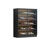 AOKLEY Schuhregal Glas-Schuhschrank-Eingangsschrank in den Tür-Balkon-Aufbewahrungsschrank Schuhschrank (Size : 60x35x120cm)