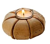 YUNHOME Kerzenständer Kerzenhalter Gertenhalter Stabkerzenhalter Kreativer Kerzenhalter In Kürbisform Aus Holz Mit Glaseinsatz Brillante Atmosphäre Für Heimdekoration Kerzenutensilien