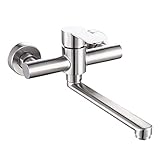 Jeonestan wasserhahn küche wandmontage Küchenarmatur Wandarmatur spültischarmatur Einhebelmischer mischbatterie armatur mit 180° Drehbar Lange Ausführung für Küche