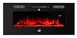 El Fuego® Elektrokamin Bern 130' | stromsparend | neueste LED-Beleuchtung (3-farbig) | inkl. Fernbedienung | mit Dimmerfunktion | mit Thermostat für Temperatursteuerung | Dekokamin Kamin