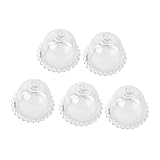 Alipis 5 Stück Kuchendeckel Aus Glas Mini-Pappbecher Mini-Kuchenformen Mini-Lebensmittel Fliegenfutter-Bildschirm Kuppeldisplay Hobby Mini-Kuchenteller Obstdeckel