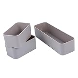 WOONEKY 3 Stück Wand-Aufbewahrungsbox Kunststoff-Aufbewahrungsboxen Nachttisch-Organizer Für Nachttisch Fernbedienung Wandhalter Leisten-Organizer Nicht Bohren