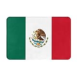 DMORJ Flagge von Mexiko, Flanell, rutschfeste Bodenmatte: 40,6 x 61 cm, Innen-Schreibtisch, Küche, Schlafzimmer, Wohnzimmer, Garage, Büro usw