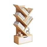 JYARZ Bücherregal Bücherregal Mit Schublade Holz Bücherregale Organizer Regale Für Wohnzimmer Schlafzimmer Home Office Lagerregal Bücherregale Bücherschrank Aufbewahrungsregal