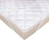 ZOLLNER Topper Matratzenschoner 160x200 cm (weitere verfügbar), Gummizug, Weiß