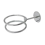 minkissy Regalhalterungen Haartrockner-Halter Haar-Werkzeug-Organizer Wandtrockner-Halter Fön-Halter Haartrockner-Ständer Haartrockner-Rack Lagerregal Weißes Regal Aus Edelstahl