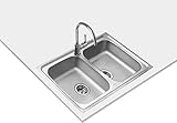TEKA | StarBright Einbauspüle | 2 Becken | Edelstahl | Matt Finish | 50 x 79 x 16 cm