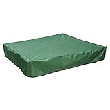 lopituwe Sandkastenabdeckung, staubdicht, Oxford Stoff, wasserdicht, raninproof, Sonnenschutz, tragbarer Sandkasten, Kinder Überdachungszubehör, Grün, 180x180cm