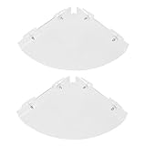 minkissy Badezimmer-Eckregal, Shampoohalter, Eckregale, Wandmontage, Drahtaufbewahrung, Eck-Toilettenhalter, transparentes Wandregal, dreieckiges Eckregal, Haushaltsregal, 2 Stück