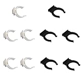 Clip für Sockelleisten, Sockelleisten, Küchenclips, Befestigungsclip für Sockelleisten, Küche, Sockelclips, für Sofas, Tische, Betten, TV-Möbel, 5 Schwarz und 5 Weiß
