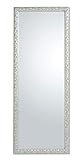 MO.WA Spiegel Wandspiegel Barock 55x145 Silber | Ganzkörperspiegel mit versilbertem Holzrahmen | Schlafzimmer Flur | Lehnspiegel | Garderobespiegel | Ankleidespiegel