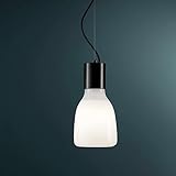 ISSPTYB Pendelleuchte aus der Mitte des Jahrhunderts, schwarzes weißes Glas, Hängelampe, nordische Flasche, Flur, Deckenpendellampe, Kücheninsel, kleine Kronleuchter-Befestigung für Schlafzimmer, Nach