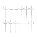 DOITOOL 50 Stück Outdoor-Regale Lagerregal Robuste Kleiderbügel Türrückwand Haken Zum Aufhängen Für Taschen Stecktafel-Haken 102 Cm 50 Stück Wandhaken Präsentationsständer