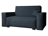 Mirjan24 Sofa Viva Vox II mit Schlaffunktion, 2 Sitzer Polstersofa mit Bettkasten inkl. Kissen, Schlafsofa, Bettsofa, Wohnlandschaft, Farbauswahl, Sofagarnitur (Neve 77)