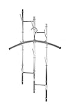 Haku-Möbel Wandgarderobe, Stahlrohr, Silber, 9 x 24 x 80 cm