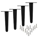 4 Stück Möbelfüße Metallmöbel-Stützbeine, DIY-Ersatz-Tischbeine, konische Möbelfüße, rutschfest/verschleißfest, für Küche, Badezimmer, Sofa, Stuhl, Schrank, Schreibtisch, 4 Stück, Gold-10 cm/3.