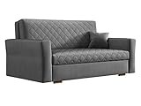 Mirjan24 Schlafsofa Viva Caro III mit Bettkasten, Bettsofa, 3 Sitzer Polstersofa mit Schlaffunktion, Sofagarnitur inkl. Kissen, Wohnlandschaft Rückenlehne und Sitzfläche fest angenäht (Zanzibar 182)