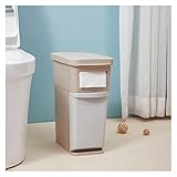 Mülleimer Kosmetikeimer 2 Schicht Home Storage Eimer Badezimmer Abfallbehälter mit Toilettenbürste Tissue Paper Dispenser Mülleimer Schmale Space Lücke Organizer, 3 Farben Treteimer Bad Mülleimer Abf