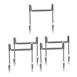 Alipis 5 Stück Edelstahl-Haken Metall-Garderobe Küchenschrank Kränze Kaffeetasse Kleiderbügel Türaufhänger Organizer Edelstahl-Wandhaken Kleiderhaken Kleiderbügel Haken Zum