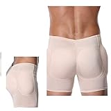 SDGF-YTR Gepolstertes Gesäß für Herren, Bum Enhancer, Hip-up-Boxershorts, Arschpolster, Höschen, Unterwäsche, Slip (Color : Black, Size : XL) (Natural 5XL)